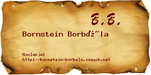 Bornstein Borbála névjegykártya